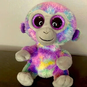 TY Beanie Boos ZURI the Colorful Monkey (6 Inch) Plush Stuffed Animal Toy 2017